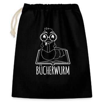 Bookish Cartoon Illustration - Gift Bag 40 x 50 cm - black - Front