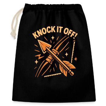 Archery Bow Archer Knock It Off - Gift Bag 40 x 50 cm - black - Front