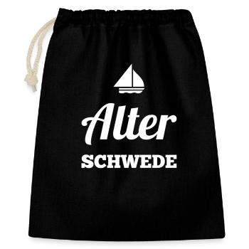 Alter Schwede - Lustiger Spruch - Funny - Geschenkbeutel aus Baumwolle (40 x 50 cm) - Schwarz - Vorne