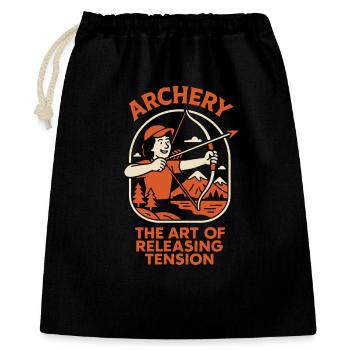 Archery: The Art of Relieving Tension - Gift Bag 40 x 50 cm - black - Front