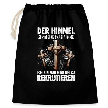 Jesus Christus Gott Bibel Christlicher Religiöses - Geschenkbeutel aus Baumwolle (40 x 50 cm) - Schwarz - Vorne