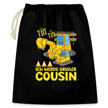 I'm going to be big cousin 2026 excavator soon bigger - Gift Bag 40 x 50 cm - black - Front