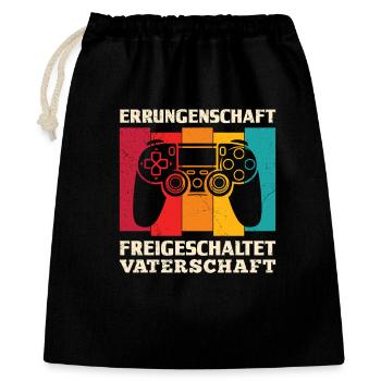 Expectant Father ACHIEVEMENT UNLOCKED - Gift Bag 40 x 50 cm - black - Front