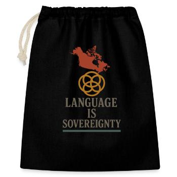 Indigenous Language Revitalization Native Speakers - Gift Bag 40 x 50 cm - black - Front