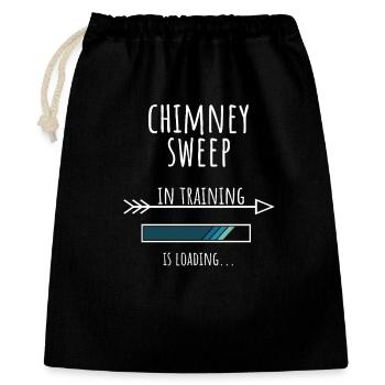 Cadeau Profession Formation Ramoneur - Sac cadeau 40 x 50 cm - noir - Devant
