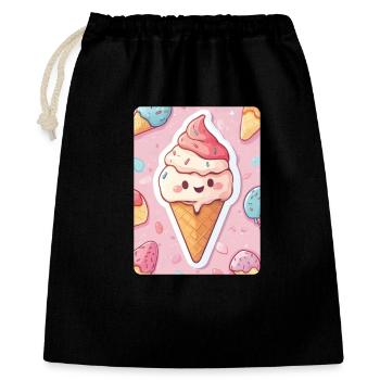 eiscreme - Gift Bag 40 x 50 cm - black - Front