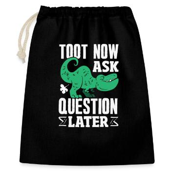 Public Fart Funny Inappropriate - Gift Bag 40 x 50 cm - black - Front