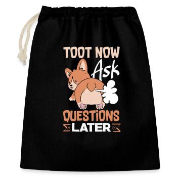 Public Fart Funny Inappropriate - Gift Bag 40 x 50 cm - black - Front