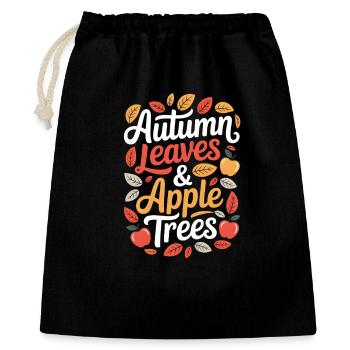 Autumn Leaves &amp; Apple Trees Fall Autumn Apple - Gift Bag 40 x 50 cm - black - Front