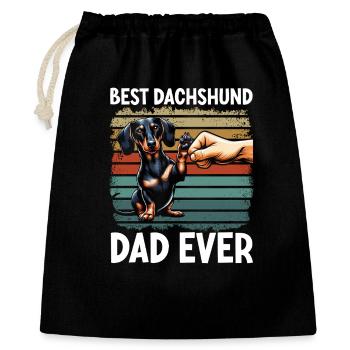 Teckel Papa Teckel Design Homme Fête des Pères - Sac cadeau 40 x 50 cm - noir - Devant
