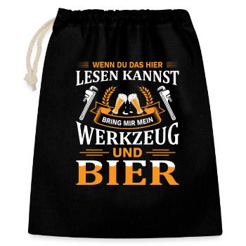 Chauffagiste Plombier Plombier de construction chauffage - Sac cadeau 40 x 50 cm - noir - Devant