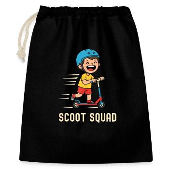 Scoot Squad – Roller Spaß für Kids - Geschenkbeutel aus Baumwolle (40 x 50 cm) - Schwarz - Vorne