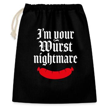 Je suis ton pire cauchemar - Sac cadeau 40 x 50 cm - noir - Devant