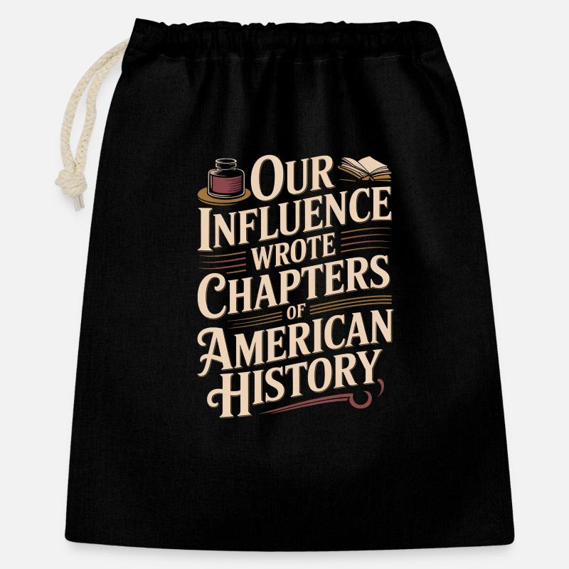  Wrote Chapters of American History Hispanic - Geschenkbeutel aus Baumwolle (40 x 50 cm) - Schwarz