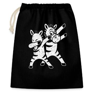 Funny Dancing Zebras Dabbing - Gift Bag 40 x 50 cm - black - Front