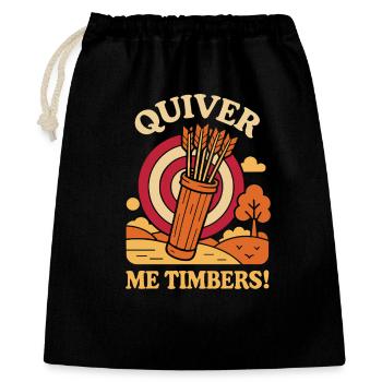 Quiver Me Timbers Funny Archer Archery - Gift Bag 40 x 50 cm - black - Front