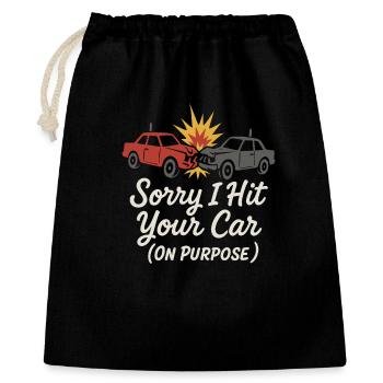 Demolition Derby Fan Pit Crew Crash Driver Fair - Geschenkbeutel aus Baumwolle (40 x 50 cm) - Schwarz - Vorne