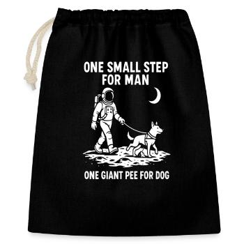 Aventure spatiale avec un chien et un astronaute - Sac cadeau 40 x 50 cm - noir - Devant