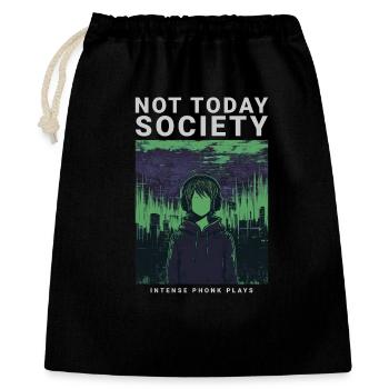 Not Today Society Phonk Music Aesthetic Edgy - Gift Bag 40 x 50 cm - black - Front