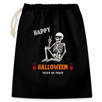Odeur d’Halloween avec squelette - Sac cadeau 40 x 50 cm - noir - Devant