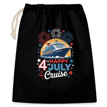 Patriotic Cruise Trip Independence Day 4th of July - Geschenkbeutel aus Baumwolle (40 x 50 cm) - Schwarz - Vorne