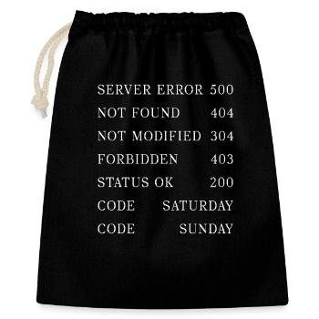 Codes IT en semaine - Sac cadeau 40 x 50 cm - noir - Devant