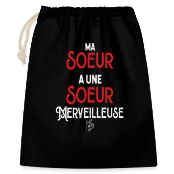 Ma Sœur Merveilleuse Cadeau Marrant - Sac cadeau 40 x 50 cm - noir - Devant