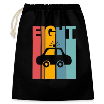 8e anniversaire de la police - Sac cadeau 40 x 50 cm - noir - Devant