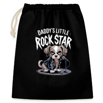 Canine with leather jacket - Gift Bag 40 x 50 cm - black - Front