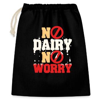 Lactose intolerance No Dairy No Worry - Gift Bag 40 x 50 cm - black - Front