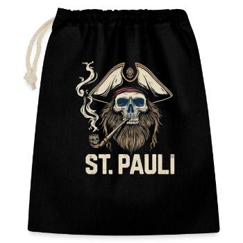 St.Pauli Kiez Hamburg Totenkopf Sankt Pauli - Sac cadeau 40 x 50 cm - noir - Devant