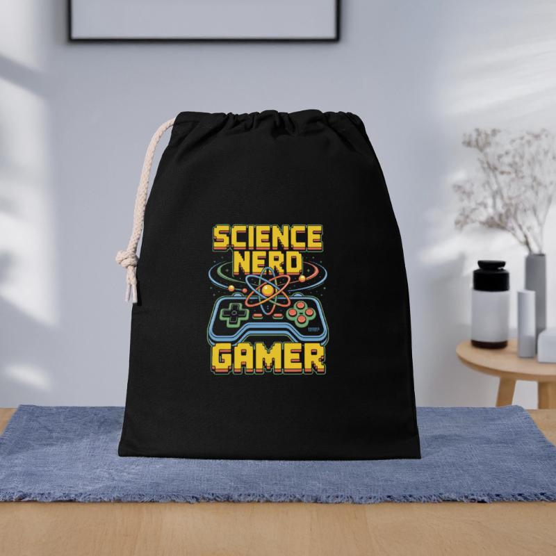 Science Nerd Gamer Atom Controller Wissenschaft Geschenkbeutel aus Baumwolle (40 x 50 cm)