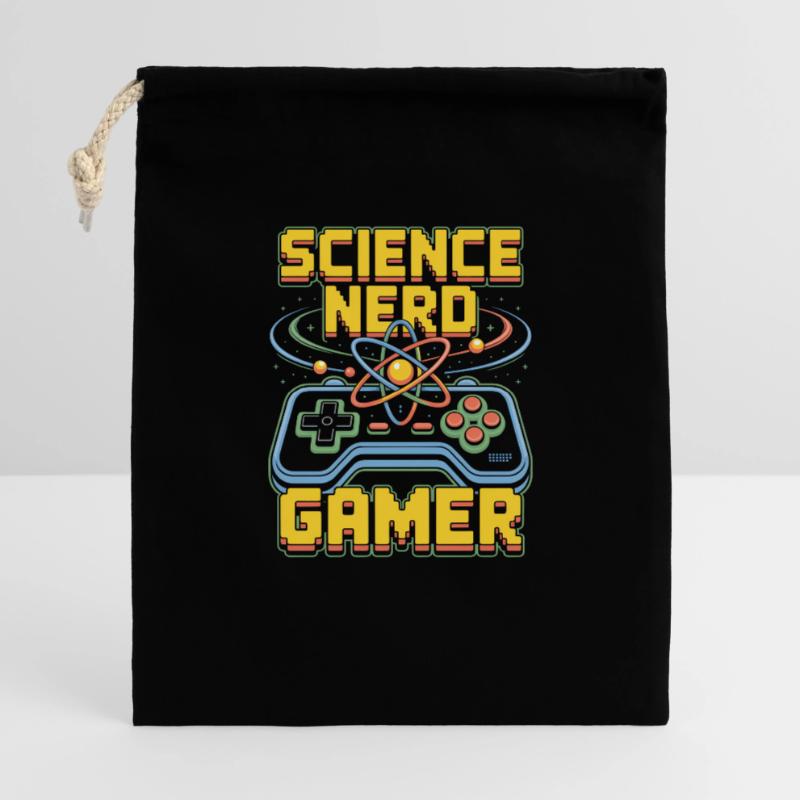 Science Nerd Gamer Atom Controller Wissenschaft Geschenkbeutel aus Baumwolle (40 x 50 cm)