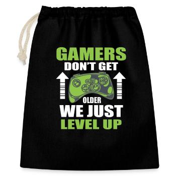 Gamer Level Up Motivational Design - Gift Bag 40 x 50 cm - black - Front