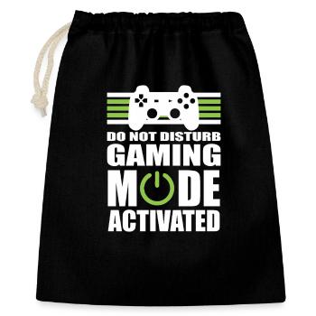 Gaming-Modus: Nicht stören - Geschenkbeutel aus Baumwolle (40 x 50 cm) - Schwarz - Vorne