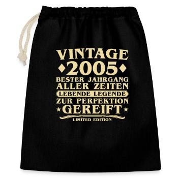 Vintage 2005 Vintage Born 20 Years - Gift Bag 40 x 50 cm - black - Front