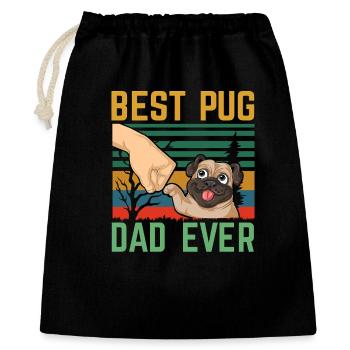 Best Pug Dad Ever - Gift Bag 40 x 50 cm - black - Front