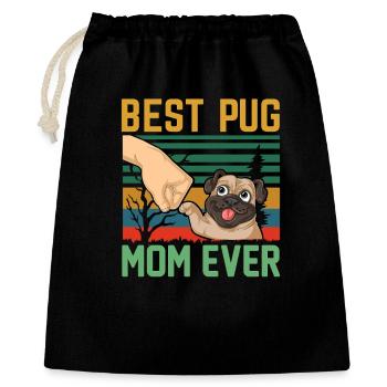 Best Pug Mom Ever Retro - Gift Bag 40 x 50 cm - black - Front
