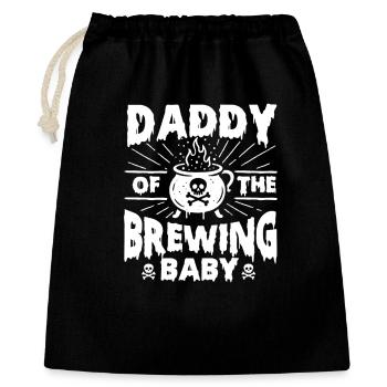 Papa des brauenden Babys Halloween-Enthüllung - Geschenkbeutel aus Baumwolle (40 x 50 cm) - Schwarz - Vorne