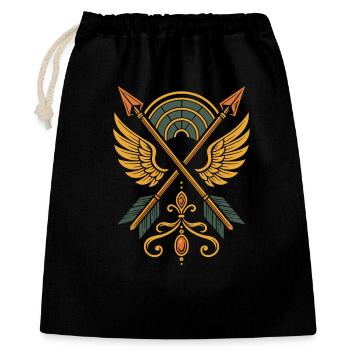 Archery Target Archer Bow Hunting Design - Gift Bag 40 x 50 cm - black - Front