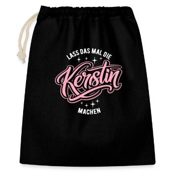 Laissez Kerstin faire cela - jour du nom - Sac cadeau 40 x 50 cm - noir - Devant