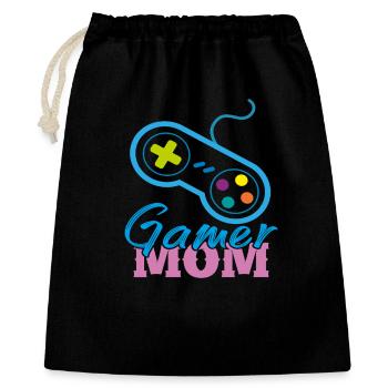 Maman Gamer - Sac cadeau 40 x 50 cm - noir - Devant