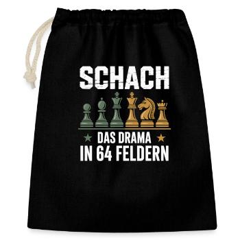 Schach Das Drama In 64 Feldern - Geschenkbeutel aus Baumwolle (40 x 50 cm) - Schwarz - Vorne