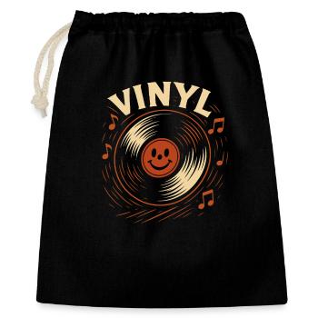 Vinyl Record Music Lovers Retro Vibes - Gift Bag 40 x 50 cm - black - Front