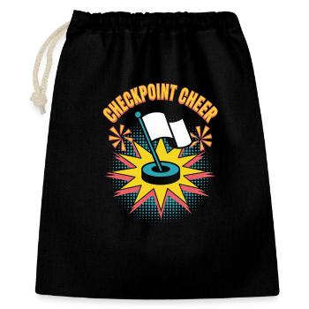 Checkpoint Cheer Pop Culture Rétro Jeu vidéo - Sac cadeau 40 x 50 cm - noir - Devant