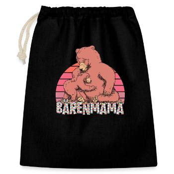 Bald Mama MOTHER BEAR Lustiges - Geschenkbeutel aus Baumwolle (40 x 50 cm) - Schwarz - Vorne