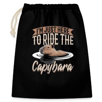 Drôle de Capybara - Sac cadeau 40 x 50 cm - noir - Devant