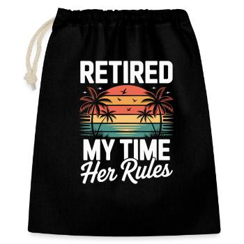 Retraité Drôle Dire Retraite - Sac cadeau 40 x 50 cm - noir - Devant