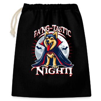 Vampire Chien Fang-tastic Nuit d’Halloween - Sac cadeau 40 x 50 cm - noir - Devant