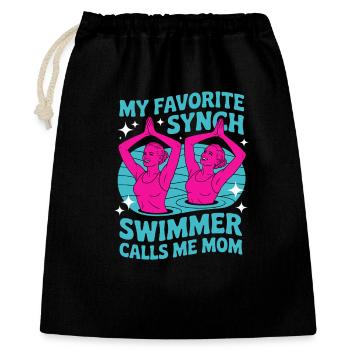 Synchronschwimmen Kunstschwimmen Wassersport - Geschenkbeutel aus Baumwolle (40 x 50 cm) - Schwarz - Vorne